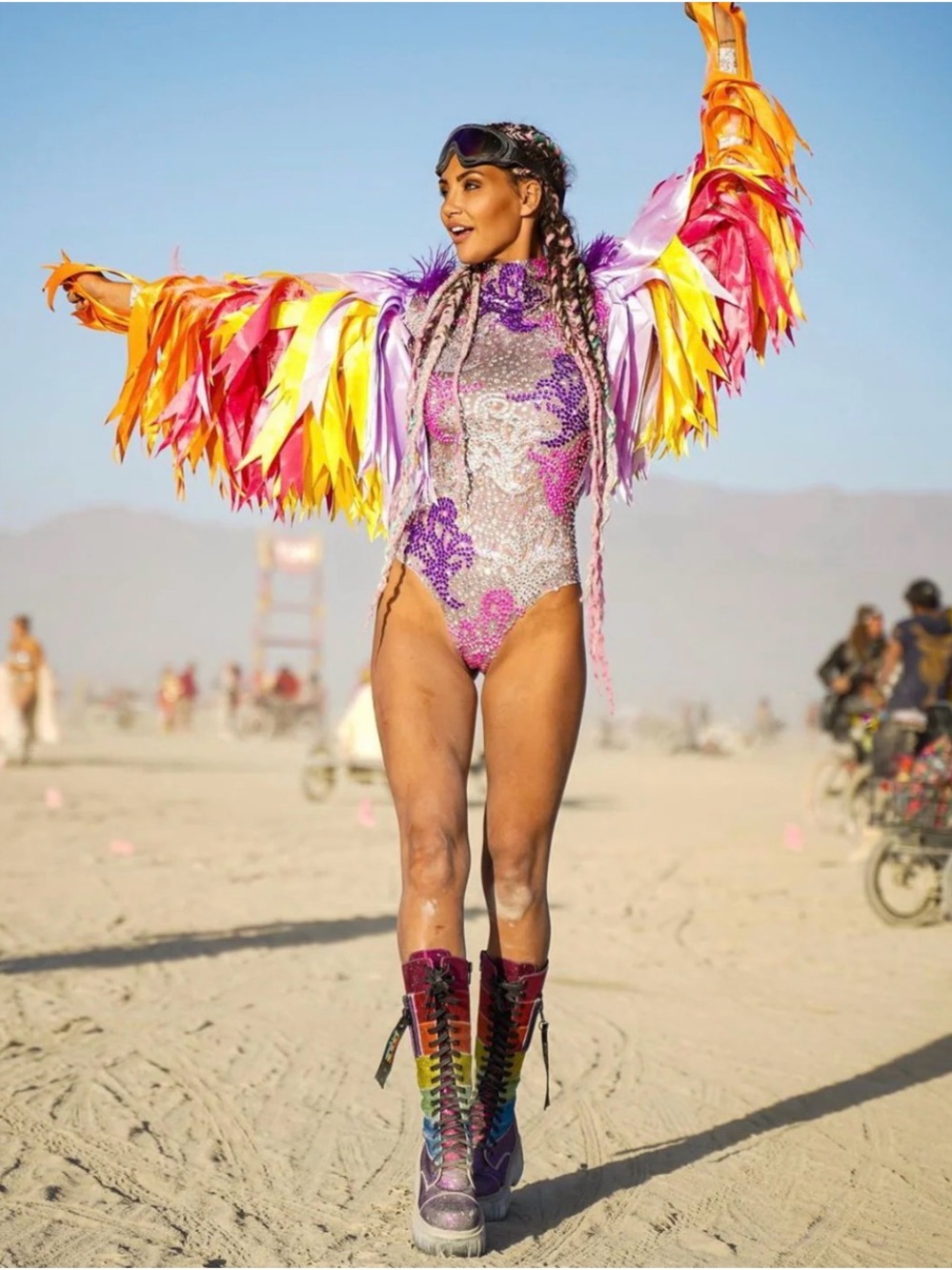 Sequin Floral Lace-Up Bodysuit in Pink and Purple